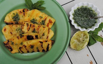 Pineapple with Mint Lime Pesto